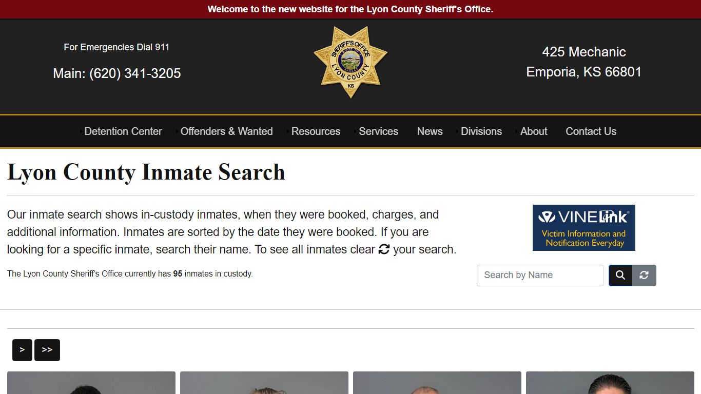 Inmate Search - Lyon County Sheriff's Office